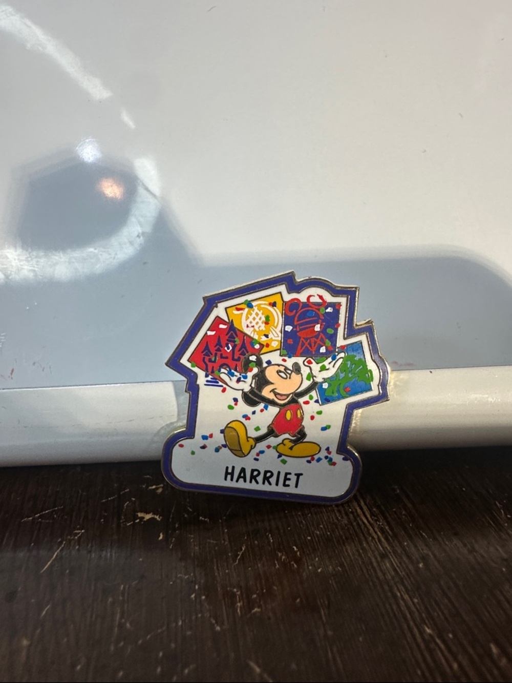 Personalized Mickey Mouse Enamel Pin - 'Harriet' - Picture 2 of 4